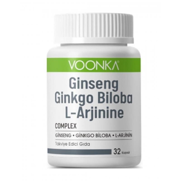 Voonka Ginseng Ginkgo Biloba L-Arginine 32 Kapsül - VOONKA