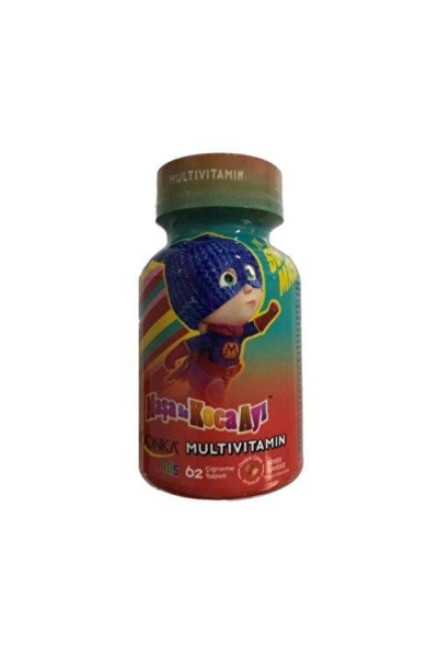 Voonka Maşa ile Koca Ayı MULTIVITAMIN 62 Çiğneme Tableti ( Doğal Çilek Aromalı, Şeker İlavesiz ) - VOONKA