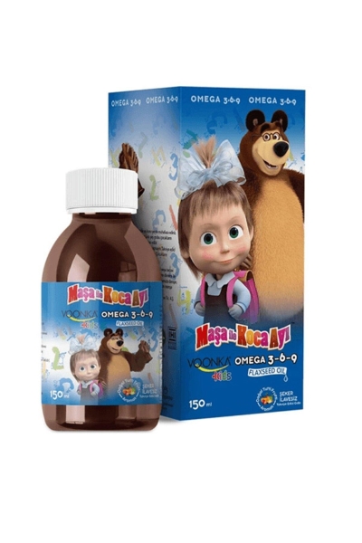 Voonka Kids Maşa ve Koca Ayı Omega 3-6-9 Flaxeed Oil 150 ml - VOONKA
