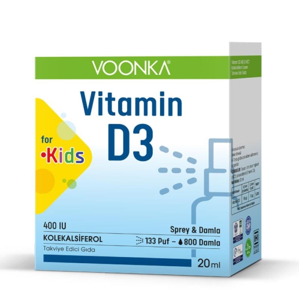 Voonka Vitamin D3 400 IU Kids Sprey 20 ml - VOONKA