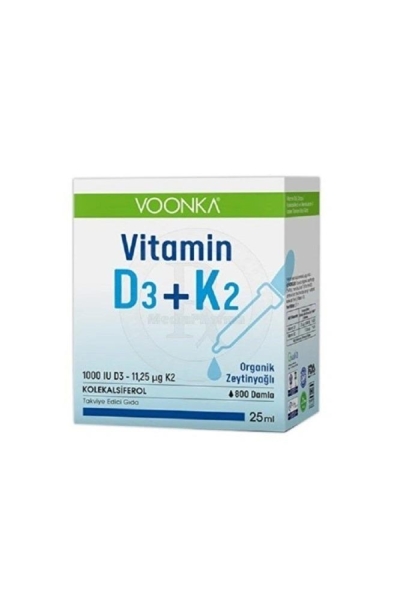 Voonka Vitamin D3+K2 Damla 25 ml - VOONKA