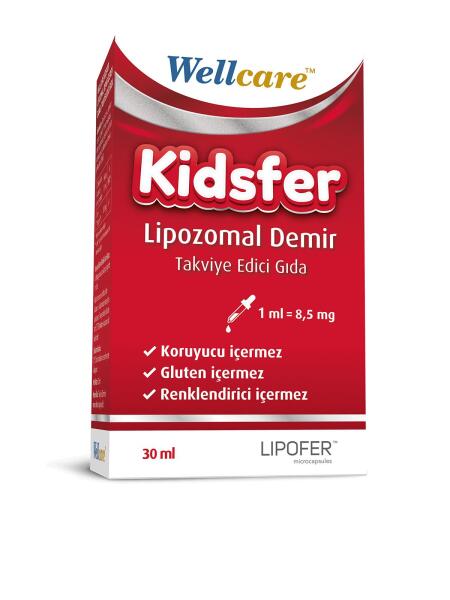 Wellcare Kidsfer Lipozomal Demir Damla 30 ml - WELLCARE