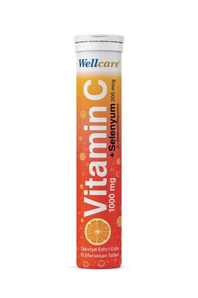 Wellcare Vitamin C 1000 mg + Selenyum 15 Efervesan - WELLCARE