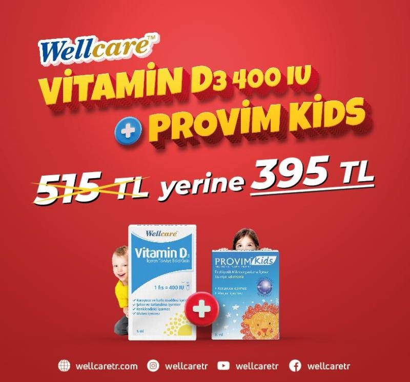 Wellcare Vitamin D3 400 IU+ Provim Kids 8 ml - 1