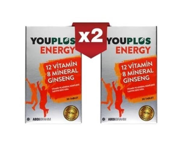 Youplus Energy Vitamin ve Mineral Kompleks 2 x 30 Tablet - ABDİ İBRAHİM