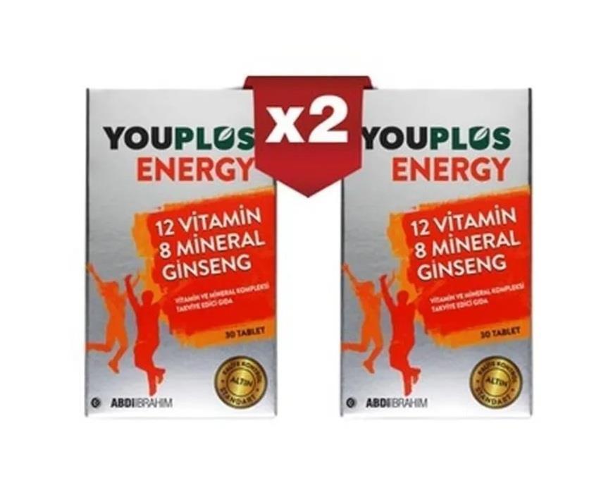 Youplus Energy Vitamin ve Mineral Kompleks 2 x 30 Tablet - 1