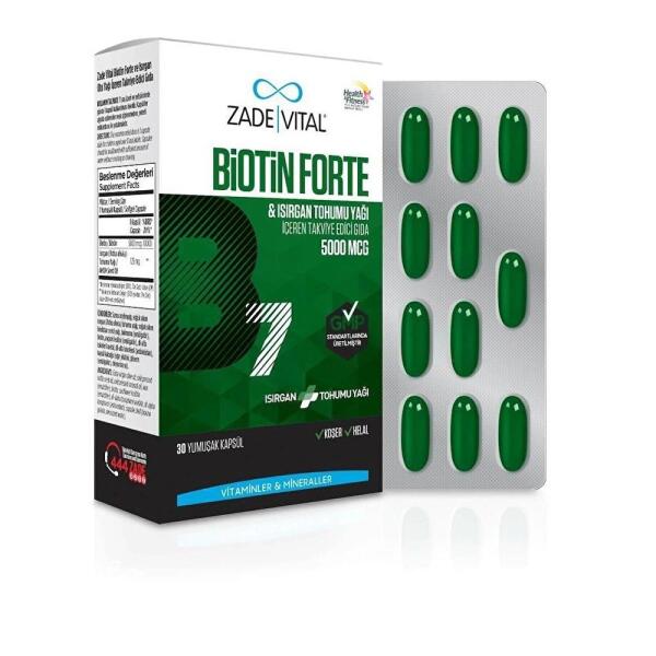 Zade Vital Biotin Forte 30 Kapsül - ZADE VİTAL