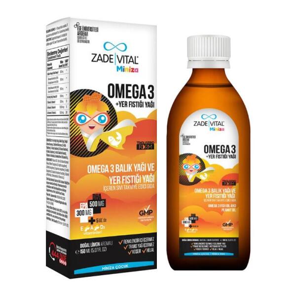 Zade Vital Miniza Omega 3 ve Yer Fıstığı Yağı 150 - ZADE VİTAL