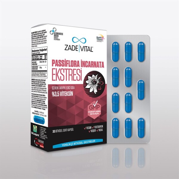 Zade Vital Passiflora 30 Bitkisel Kapsül - ZADE VİTAL