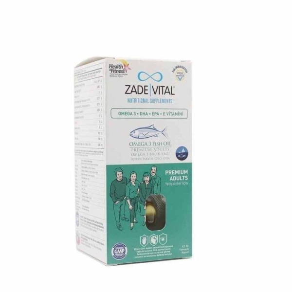 Zade Vital Premium Adults Balık Yağı 50 Kapsül - ZADE VİTAL