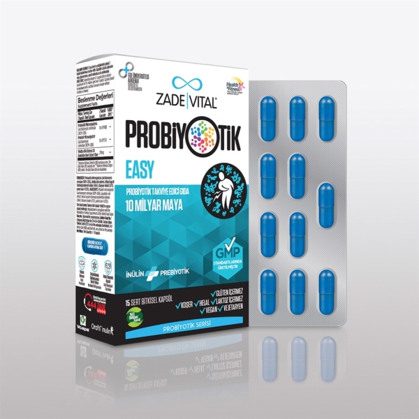 Zade Vital Probiyotik Easy 15 Kapsül - ZADE VİTAL