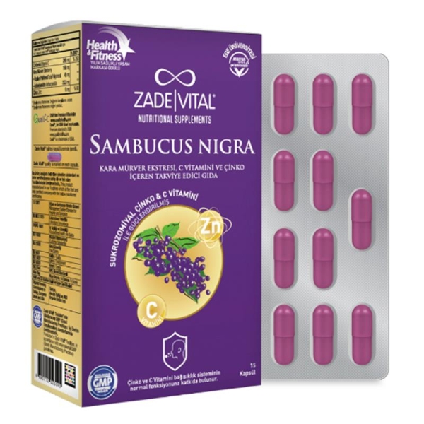 Zade Vital Sambucus Nigra 15 Kapsül - ZADE VİTAL