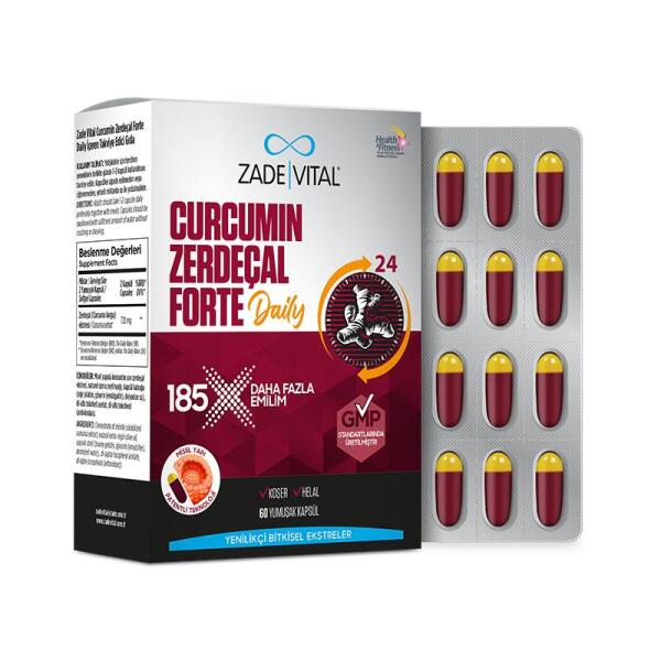 Zade Vital Zerdeçal Forte Daily 60 Kapsül - ZADE VİTAL