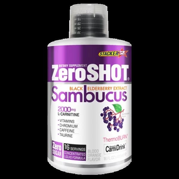 ZeroSHOT L-Carnitine Sambucus Orange 480 ml - ZeroSHOT