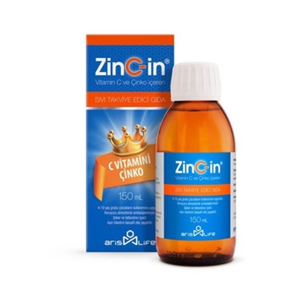 ZinC-in Vitamin C ve Çinko Şurup 150 ml - ARİS LİFE